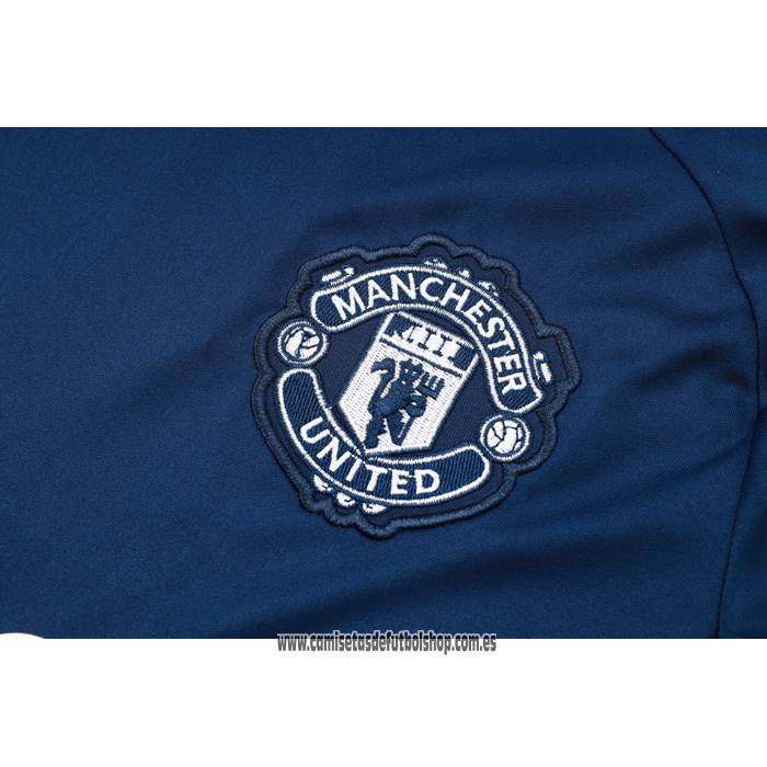 Chandal del Manchester United 24-25 Manga Corta Azul - Pantalon Corto